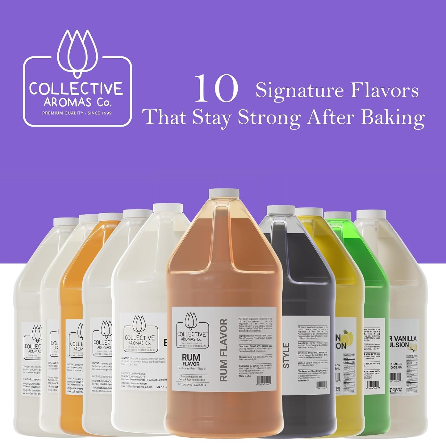 Caribbean Rum Flavoring Emulsion for Baking - 1 Gallon