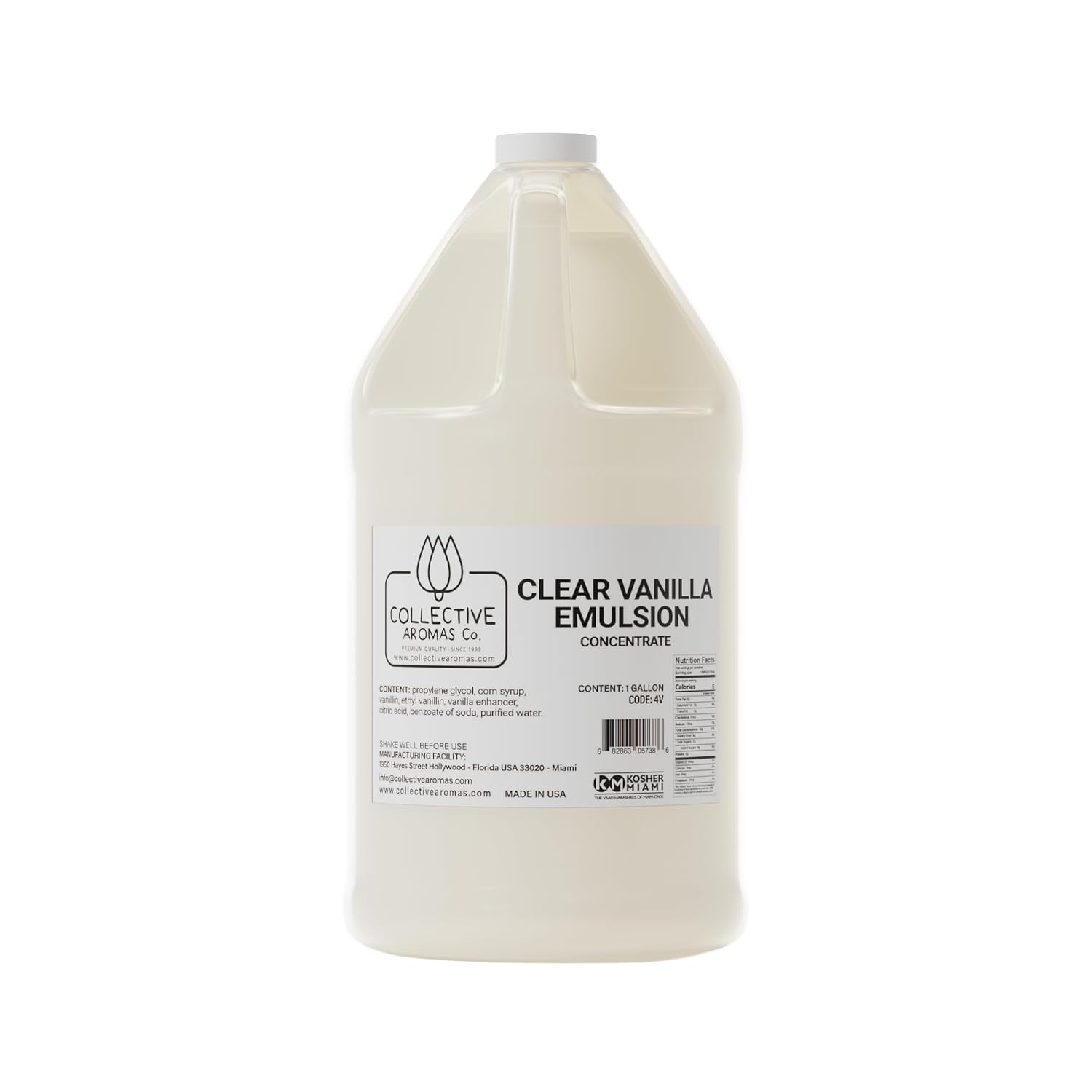 Clear Vanilla Emulsion for Baking – 1 Gallon