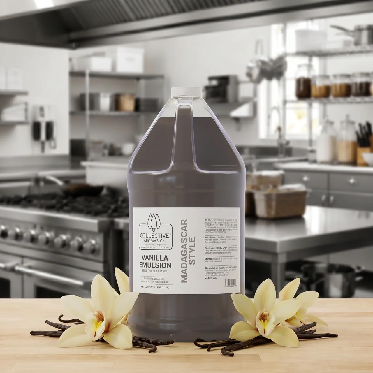 Madagascar Style Vanilla Emulsion for Baking – 1 Gallon
