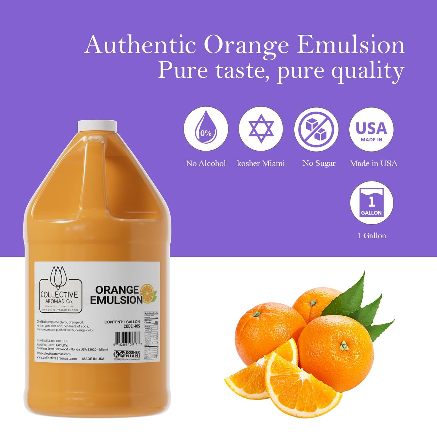 Orange Emulsion for Baking -  1 Gallon