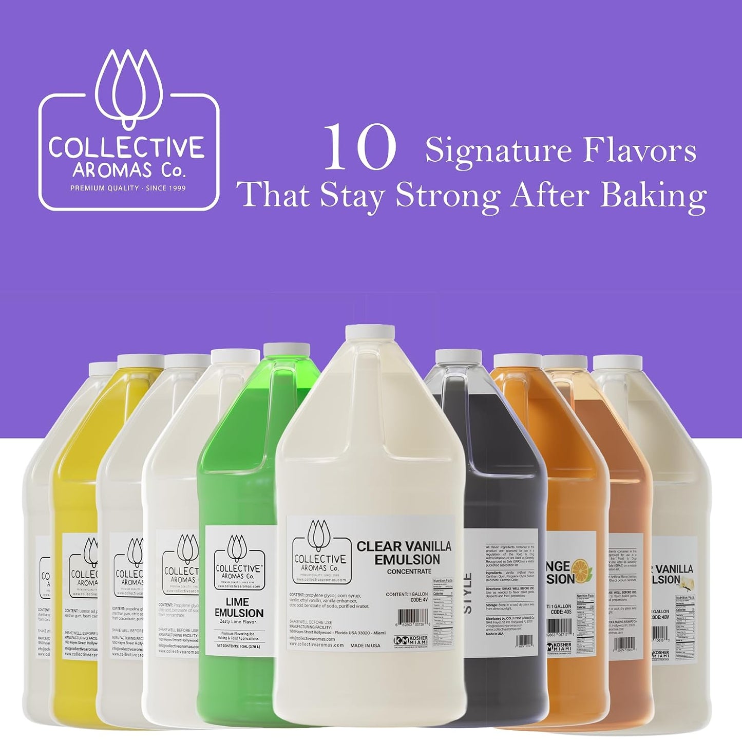 Clear Vanilla Emulsion for Baking – 1 Gallon