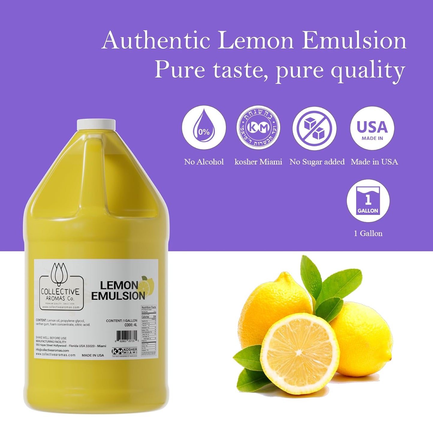 Lemon Emulsion for Baking – 1 Gallon