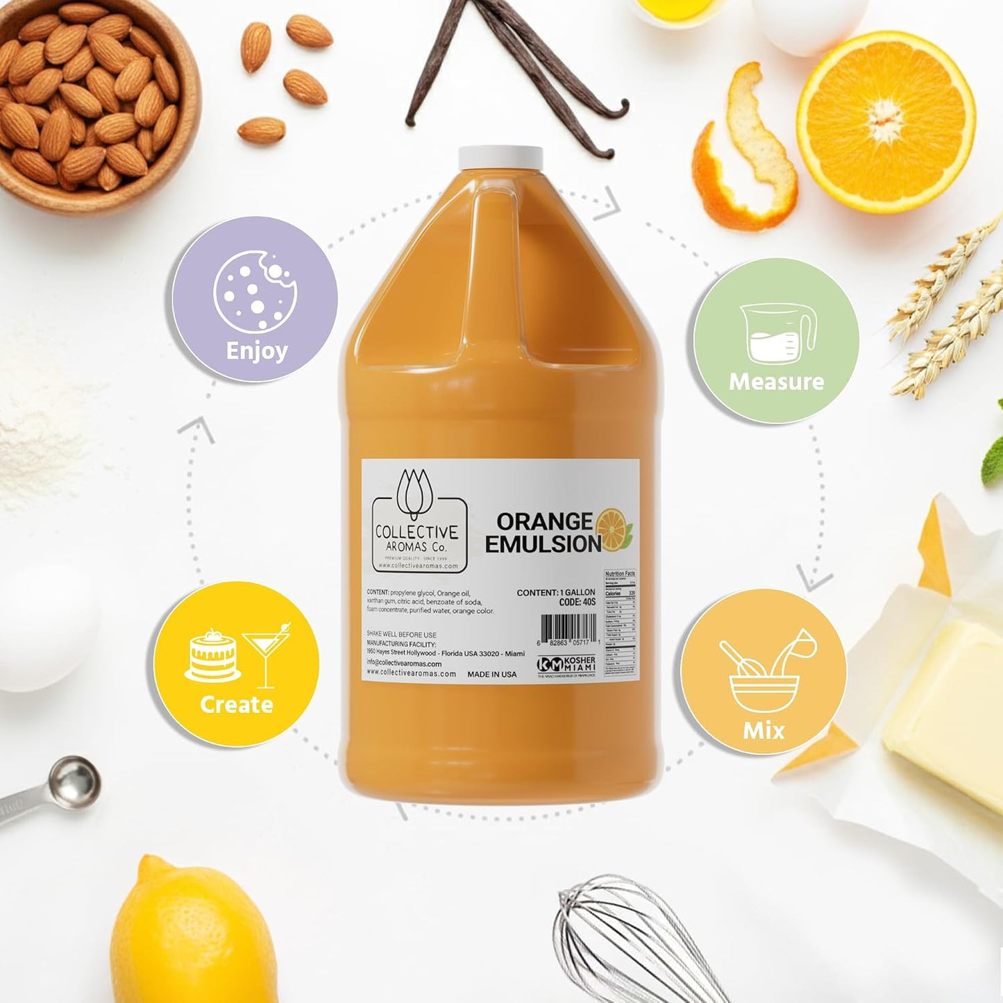 Orange Emulsion for Baking -  1 Gallon