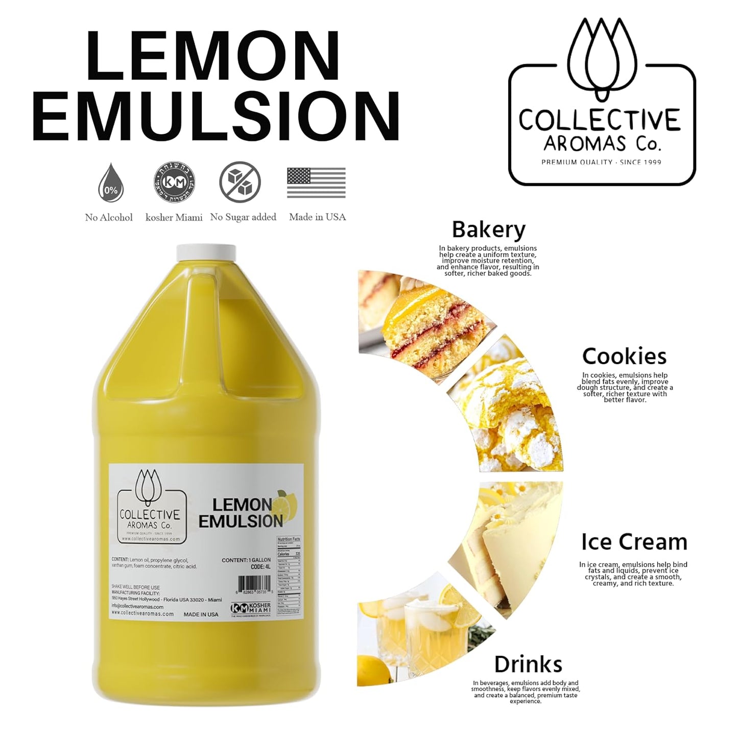 Lemon Emulsion for Baking – 1 Gallon