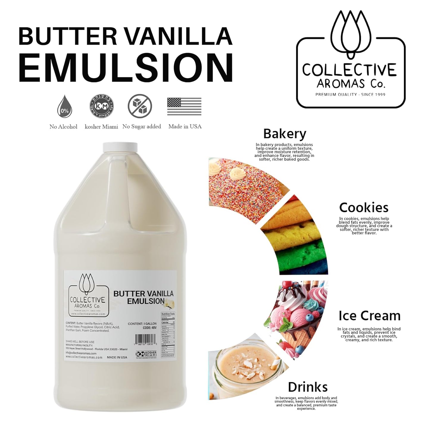 Butter Vanilla Emulsion for Baking – 1 Gallon