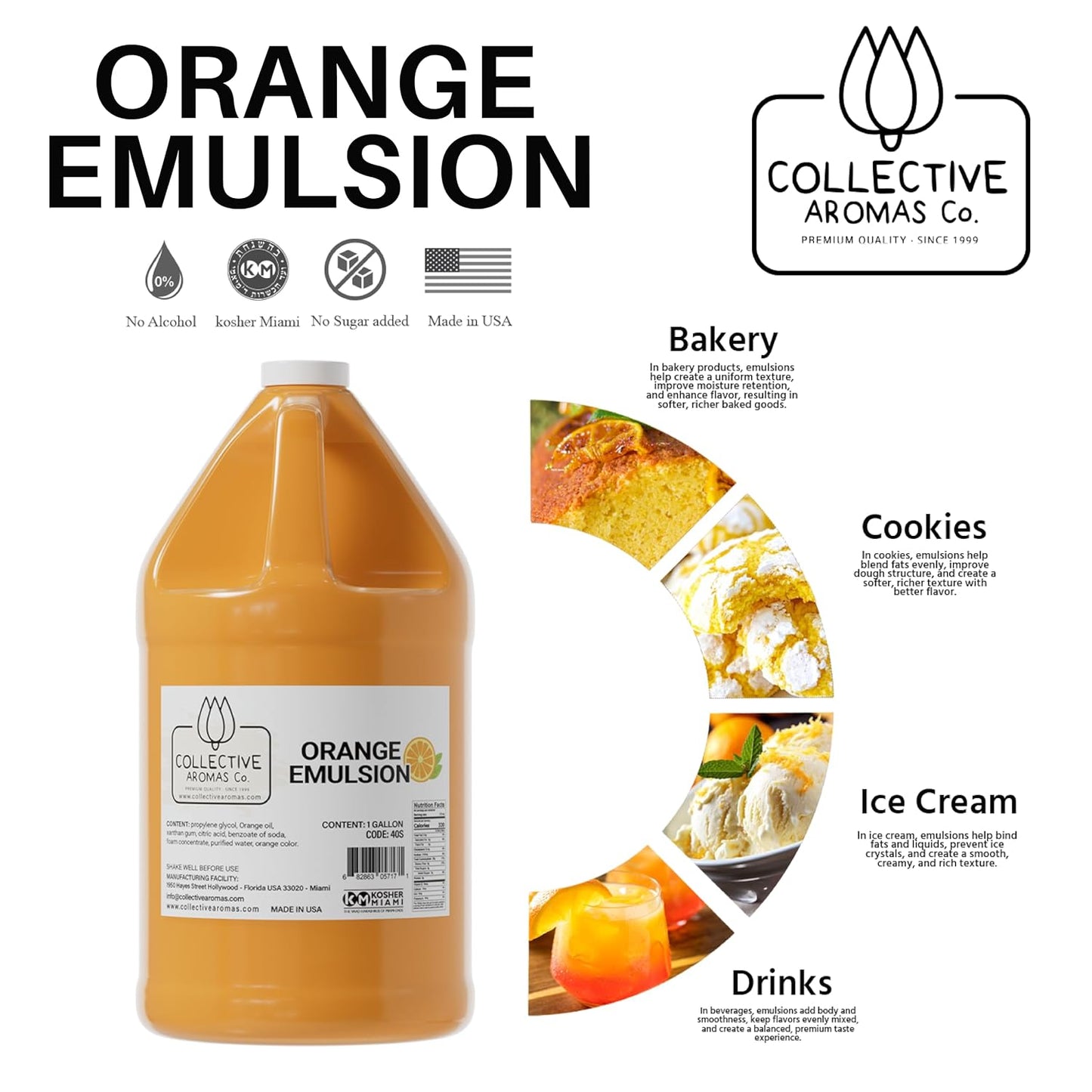 Orange Emulsion for Baking -  1 Gallon